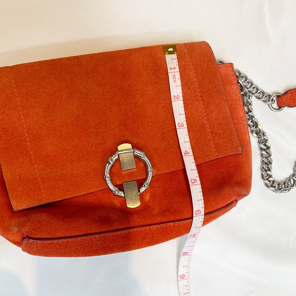 ZARA Burnt Orange Suede Crossbody Purse - Picture 10 of 11